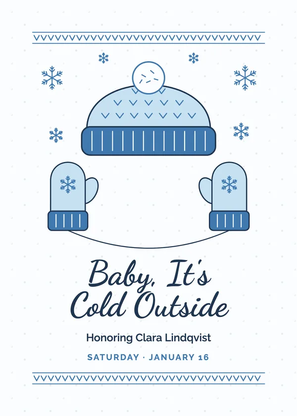 Cold Outside — Baby It's Cold Outside baby shower invitation