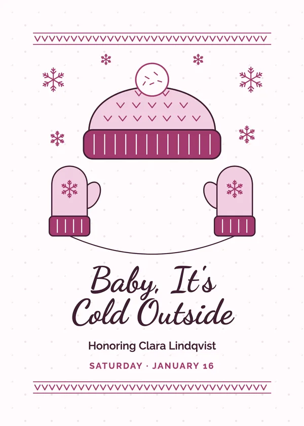 Cold Outside — Baby It's Cold Outside baby shower invitation