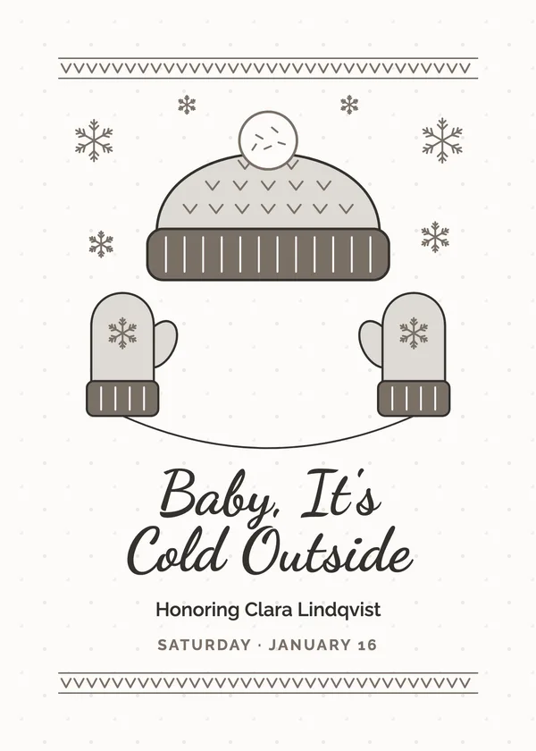 Cold Outside — Baby It's Cold Outside baby shower invitation