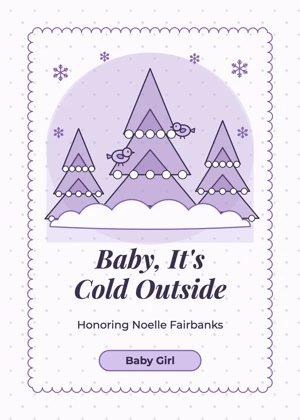 Snowy Pine — Baby It's Cold Outside baby shower invitation