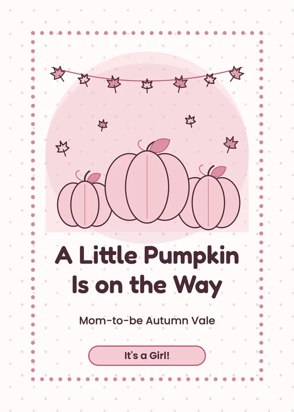 Little Pumpkin — Little Pumpkin baby shower invitation