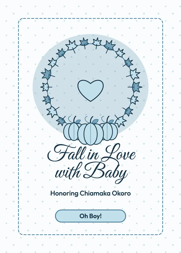 Fall in Love — Little Pumpkin baby shower invitation