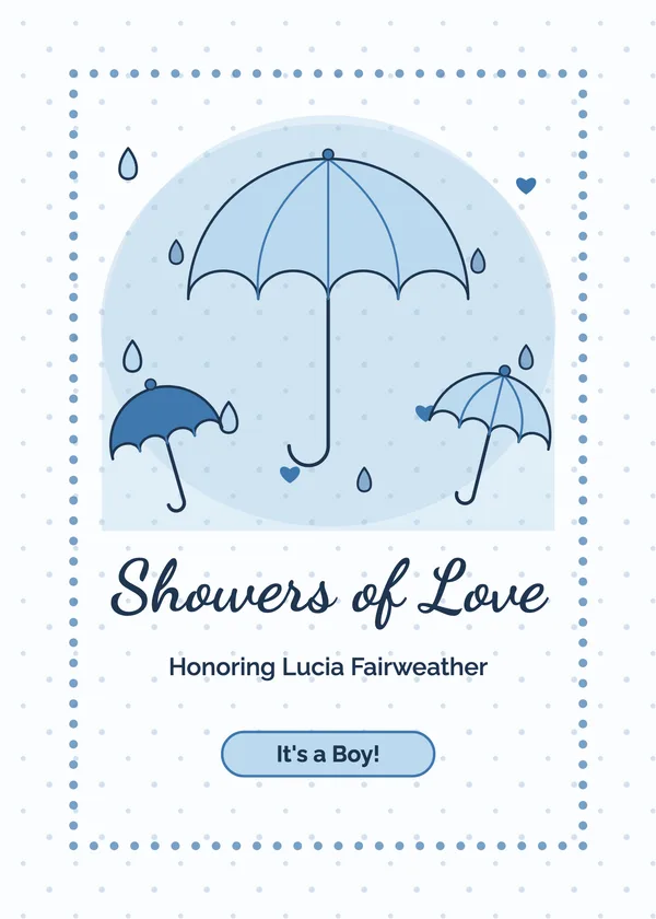 Showers of Love — Spring Showers & Sunshine baby shower invitation