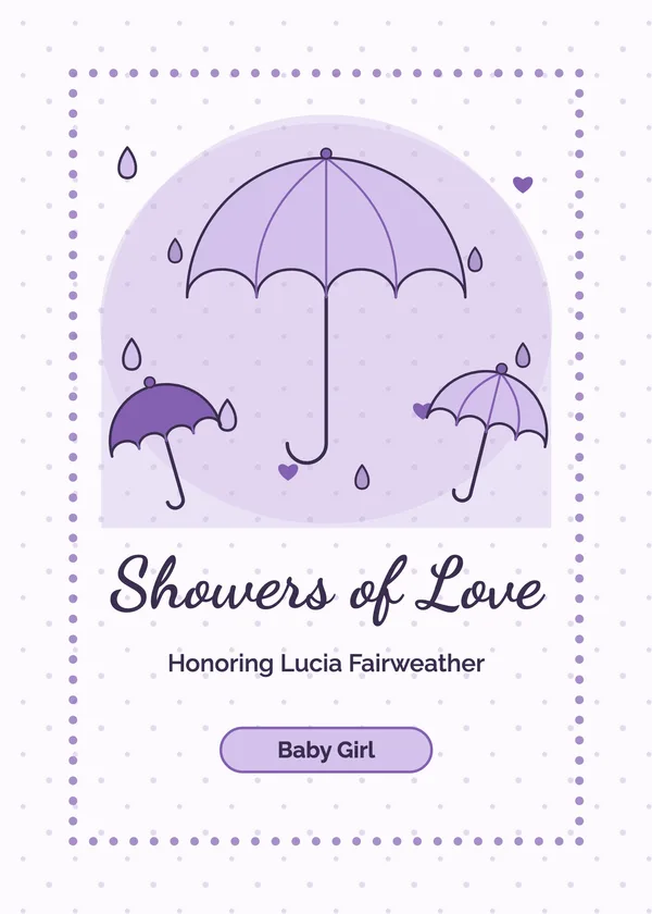 Showers of Love — Spring Showers & Sunshine baby shower invitation
