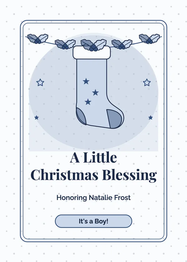 Christmas Stocking — Christmas Baby baby shower invitation