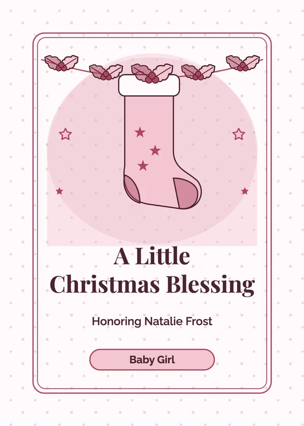 Christmas Stocking — Christmas Baby baby shower invitation