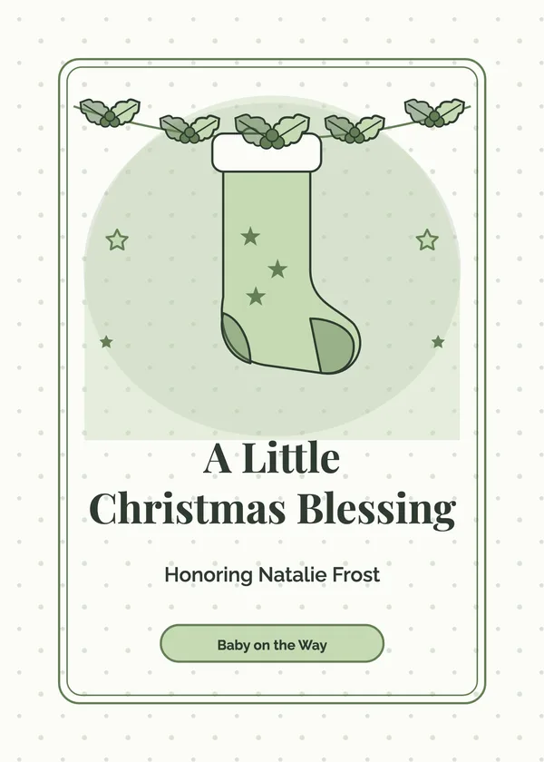 Christmas Stocking — Christmas Baby baby shower invitation