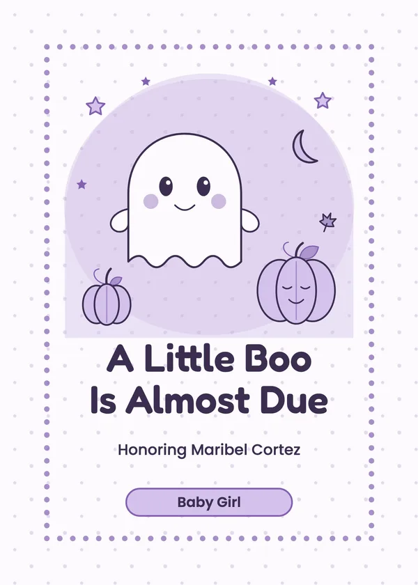 Little Boo — Little Boo baby shower invitation