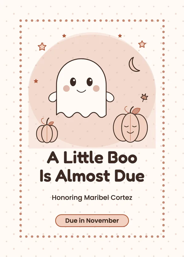 Little Boo — Little Boo baby shower invitation