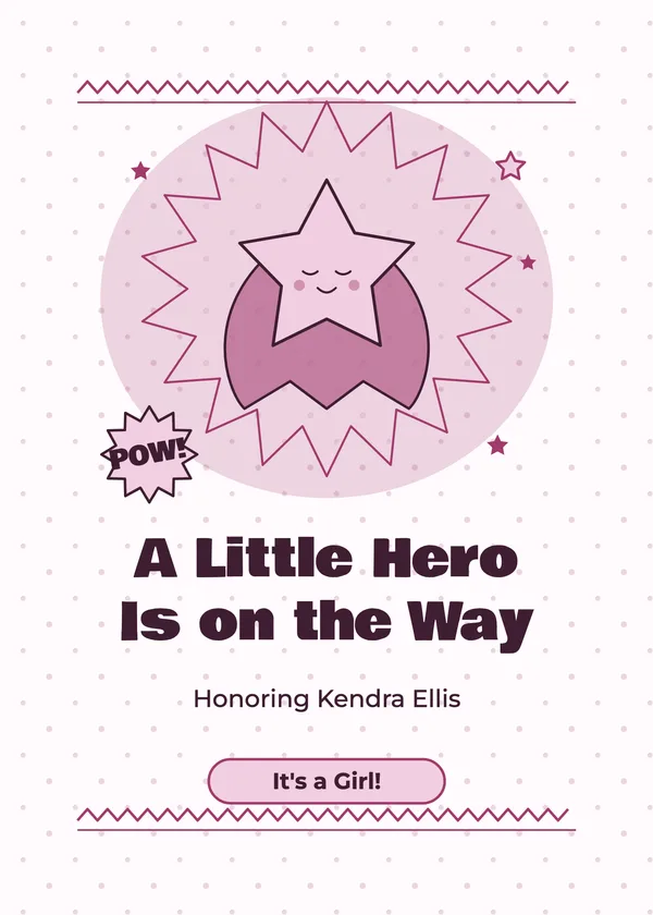 Little Hero — Little Superhero baby shower invitation