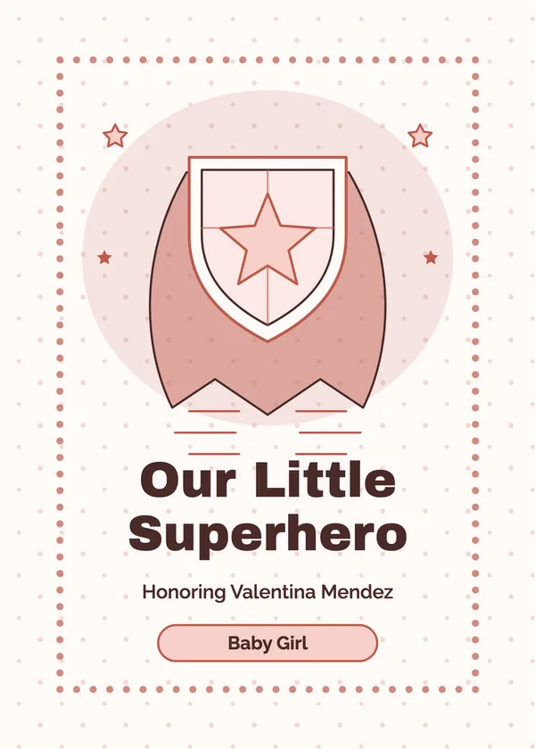 Hero Shield — Little Superhero baby shower invitation