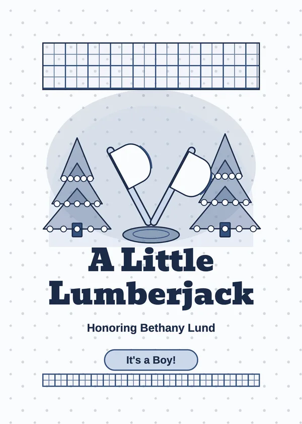 Little Lumberjack — Plaid & Lumberjack baby shower invitation