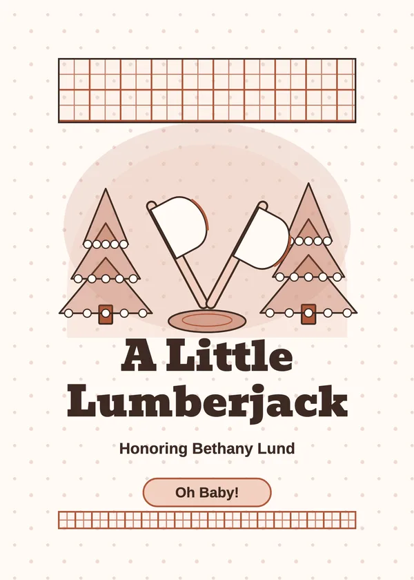 Little Lumberjack — Plaid & Lumberjack baby shower invitation