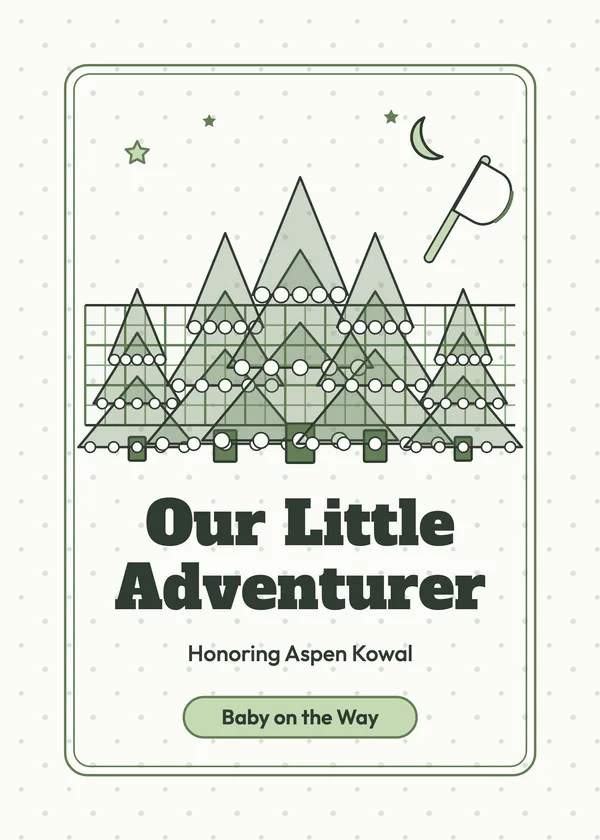 Plaid Forest — Plaid & Lumberjack baby shower invitation