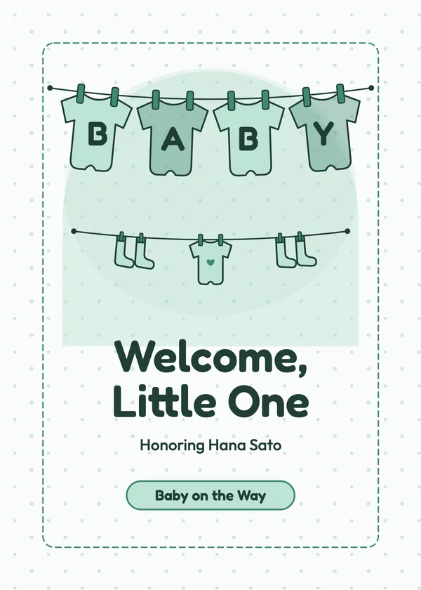 B-A-B-Y Onesies — Onesie Clothesline baby shower invitation