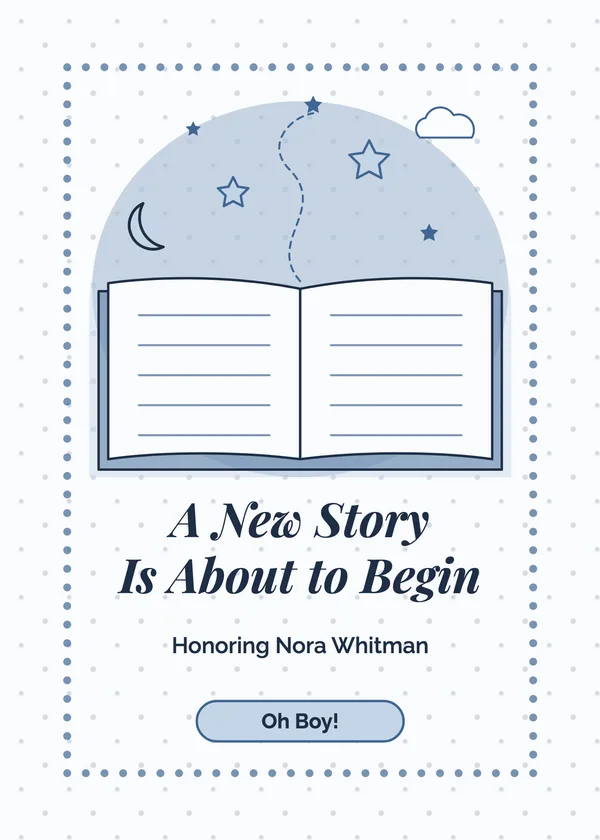 Open Book — Storybook & Bring a Book baby shower invitation