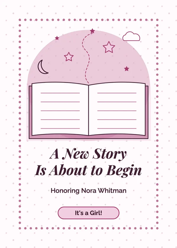 Open Book — Storybook & Bring a Book baby shower invitation