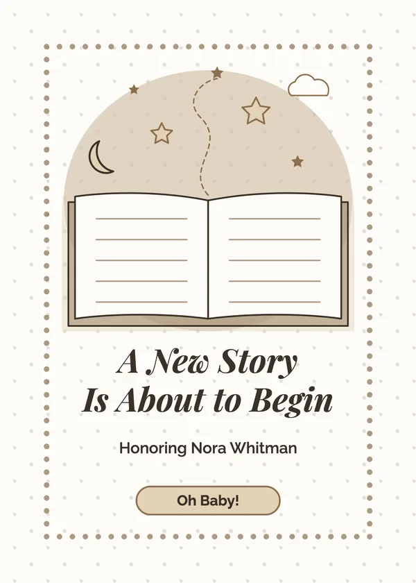 Open Book — Storybook & Bring a Book baby shower invitation