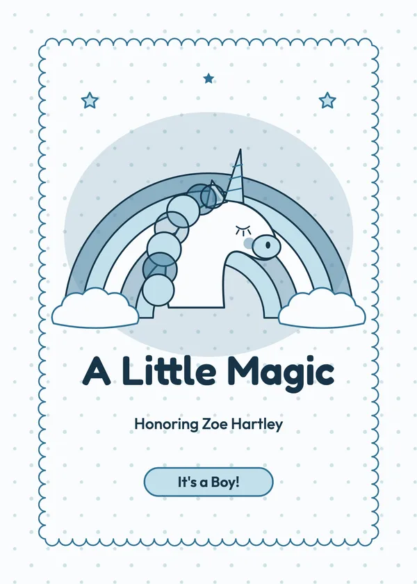 Rainbow Unicorn — Unicorn baby shower invitation