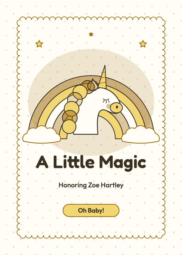 Rainbow Unicorn — Unicorn baby shower invitation