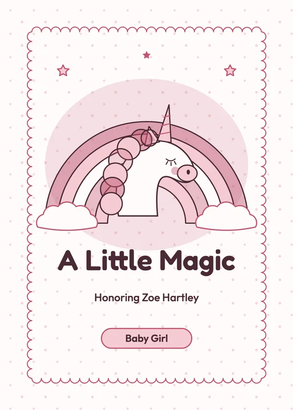 Rainbow Unicorn — Unicorn baby shower invitation
