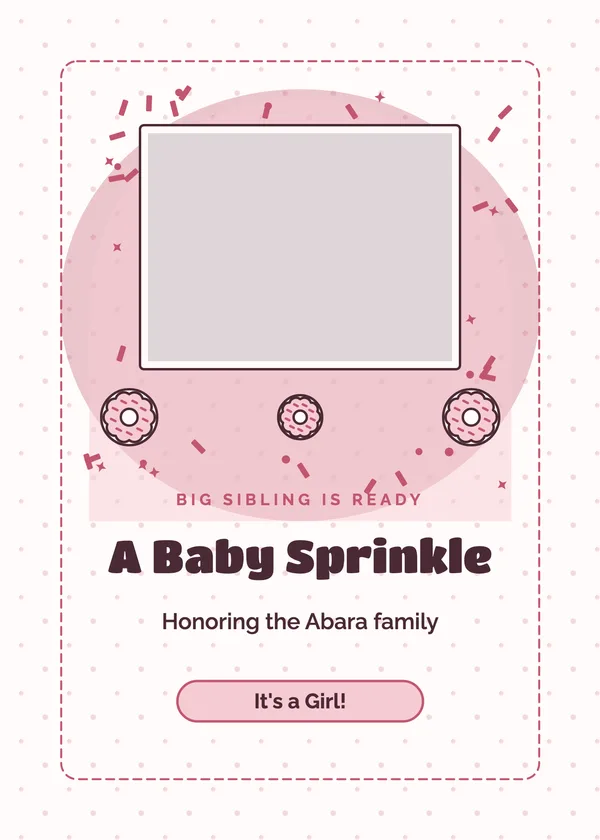 Family Sprinkle — Baby Sprinkle baby shower invitation with a photo window