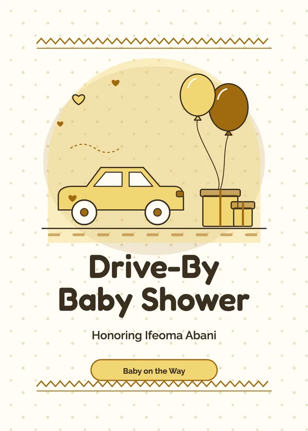 Drive-By Gifts — Drive-By Shower baby shower invitation