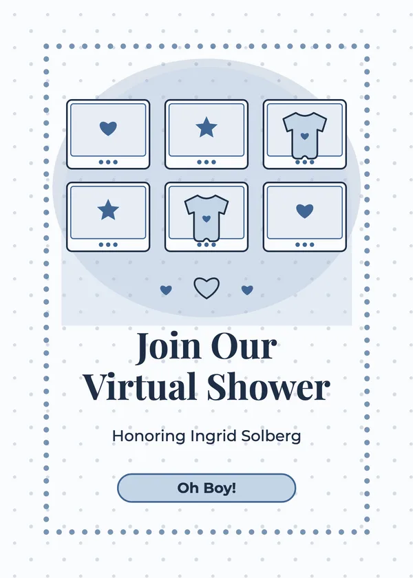 Call Windows — Virtual Shower baby shower invitation