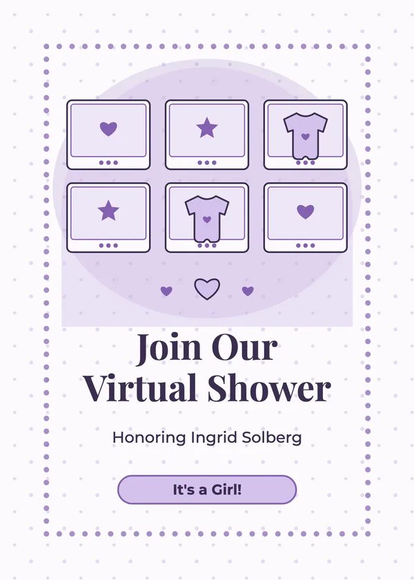 Call Windows — Virtual Shower baby shower invitation