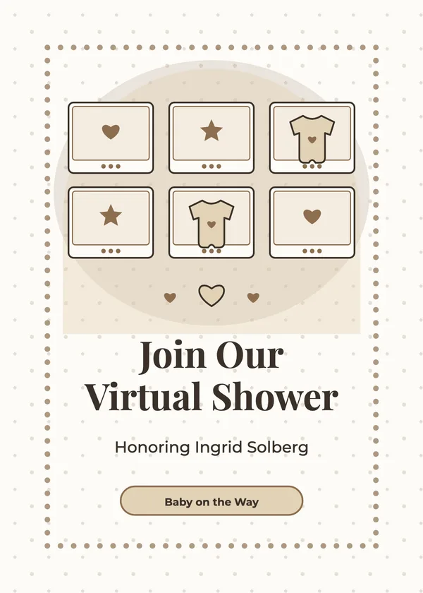 Call Windows — Virtual Shower baby shower invitation