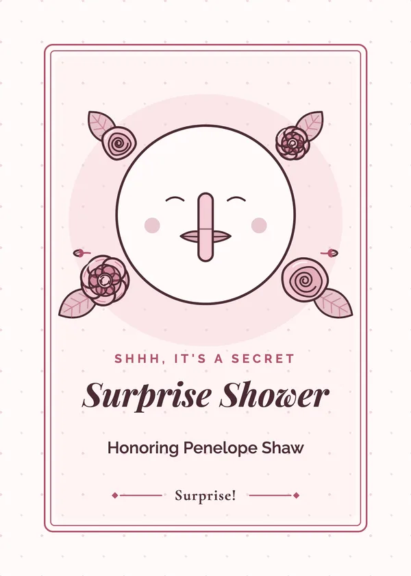 Shhh! — Surprise bridal shower invitation