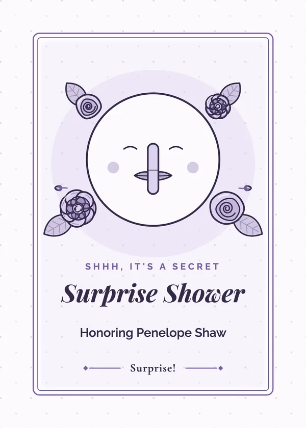 Shhh! — Surprise bridal shower invitation