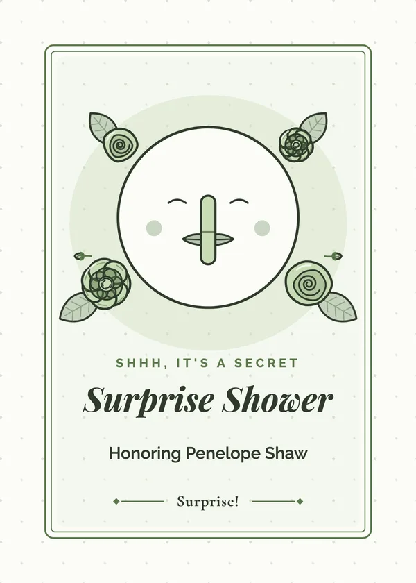 Shhh! — Surprise bridal shower invitation