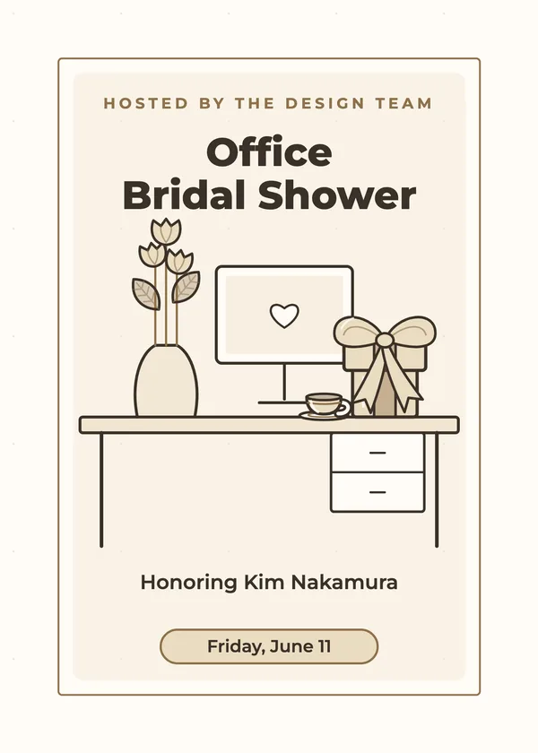 Desk & Gift — Office Shower bridal shower invitation