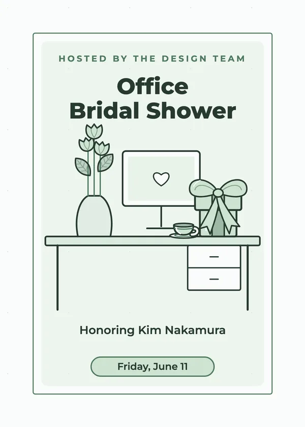 Desk & Gift — Office Shower bridal shower invitation