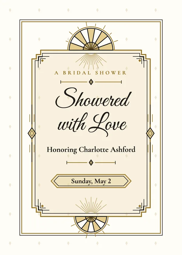 Black & Gold Frame invitation in black & gold