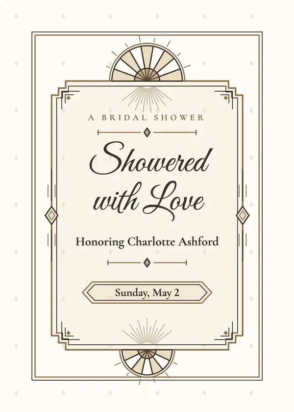 Black & Gold Frame — Black & Gold Glam bridal shower invitation