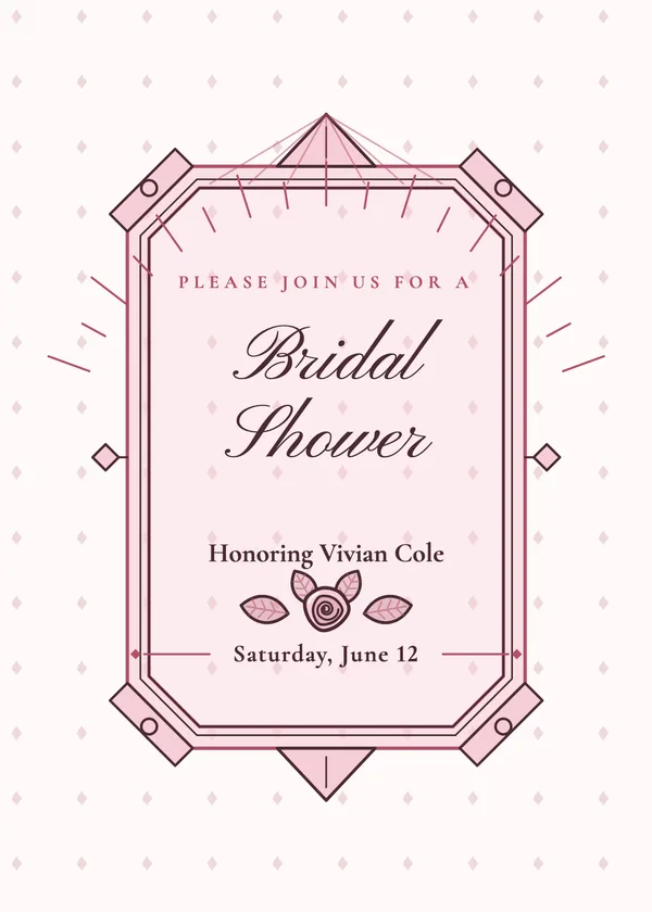 Gold Geometric — Black & Gold Glam bridal shower invitation
