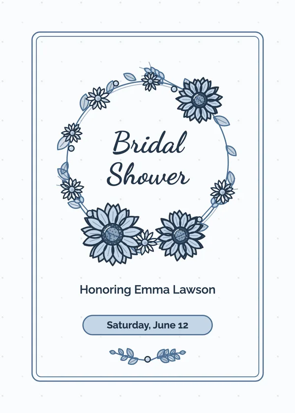 Sunflower Wreath — Sunflower bridal shower invitation