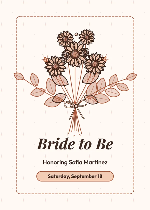 Sunflower Bouquet — Sunflower bridal shower invitation