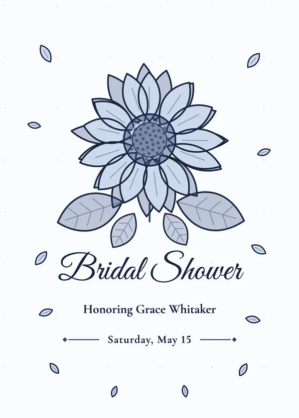 Sunflower Bloom — Sunflower bridal shower invitation