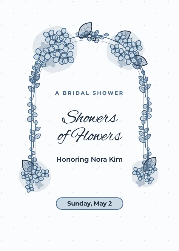 Hydrangea Arch — Hydrangea bridal shower invitation