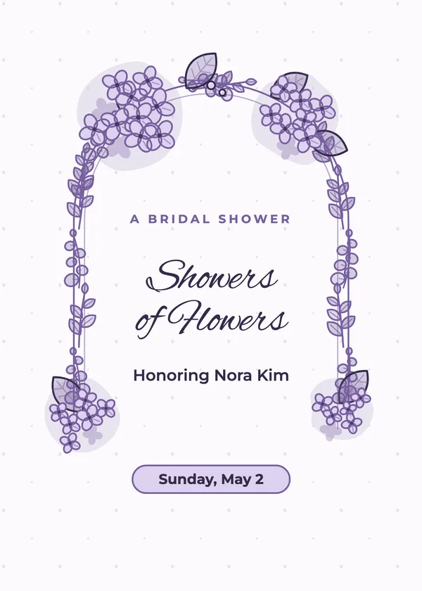 Hydrangea Arch — Hydrangea bridal shower invitation