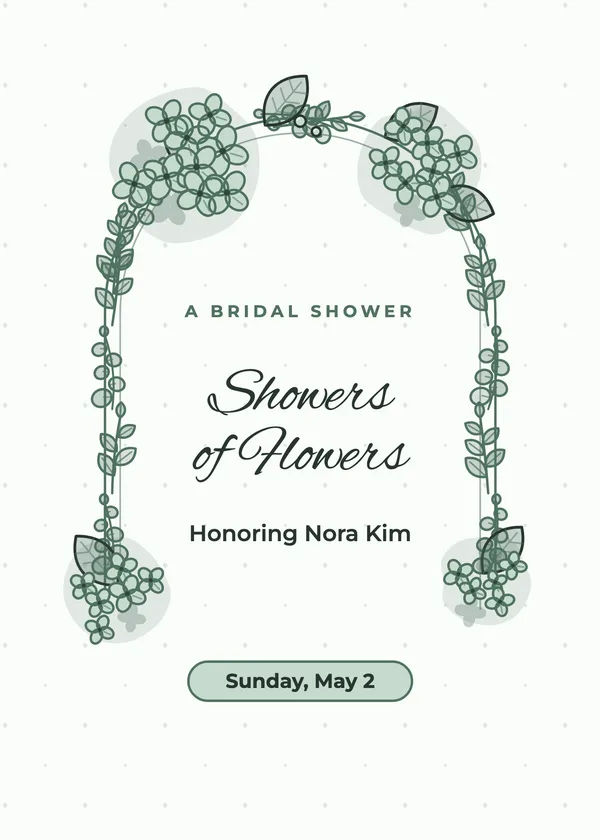 Hydrangea Arch — Hydrangea bridal shower invitation
