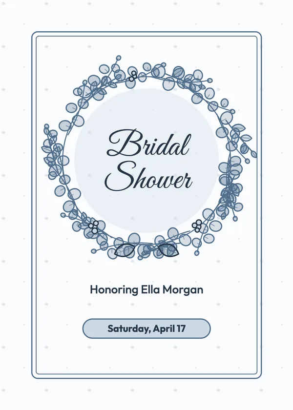 Eucalyptus Wreath — Eucalyptus & Greenery bridal shower invitation