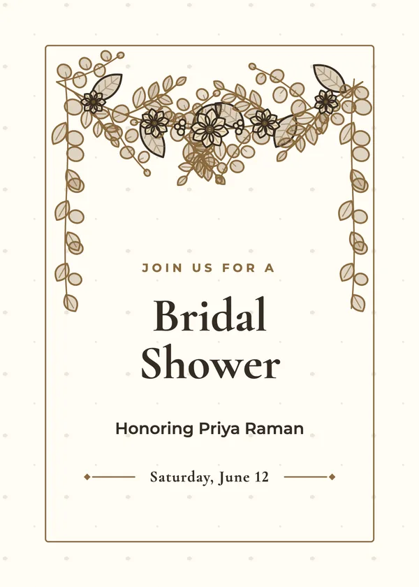 Greenery Garland — Eucalyptus & Greenery bridal shower invitation
