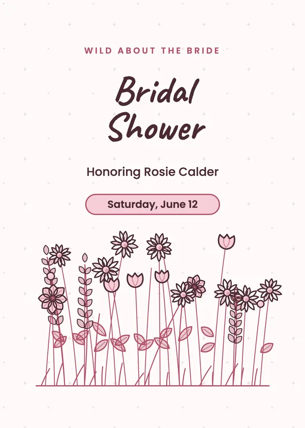Wildflower Meadow — Wildflowers & Lavender bridal shower invitation