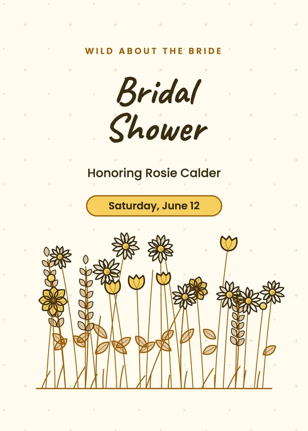 Wildflower Meadow — Wildflowers & Lavender bridal shower invitation
