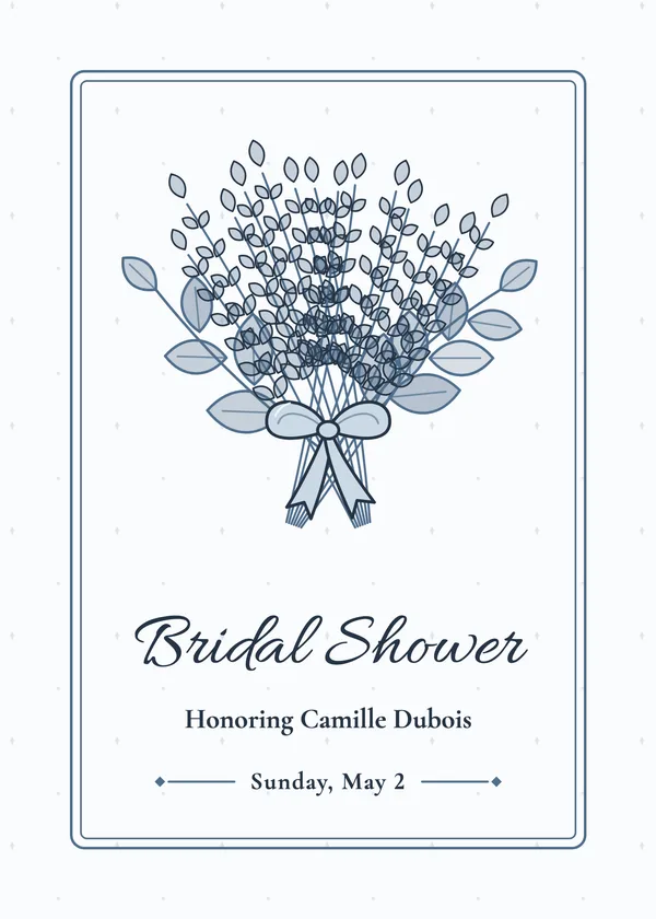 Lavender Bundles — Wildflowers & Lavender bridal shower invitation