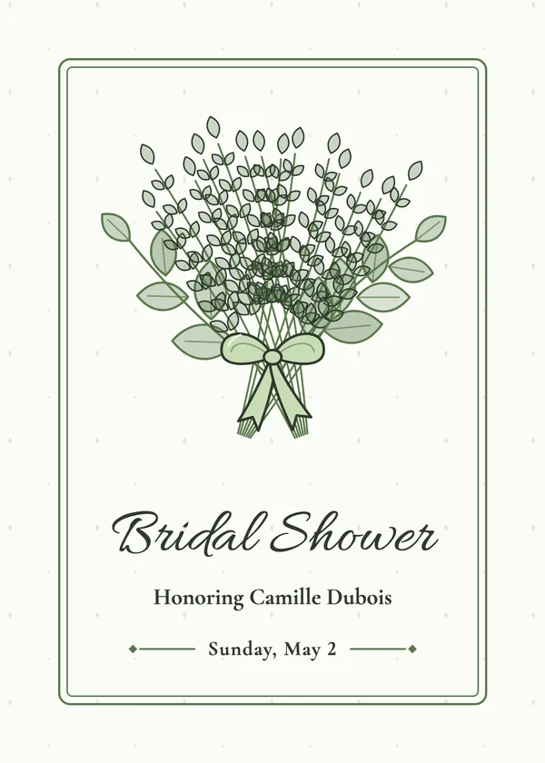 Lavender Bundles — Wildflowers & Lavender bridal shower invitation